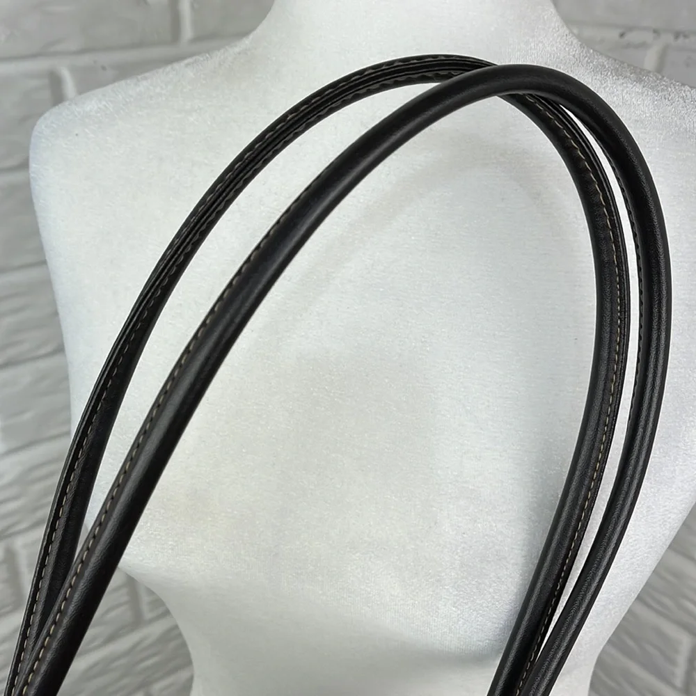 CHARTER CLUB CLASSICS STRIPE WOVEN VEGAN LEATHER ZIP TOP TOTE